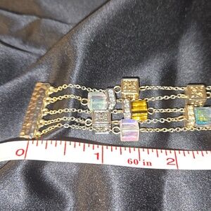Brighton? Gold tone chain cuff mixed metal